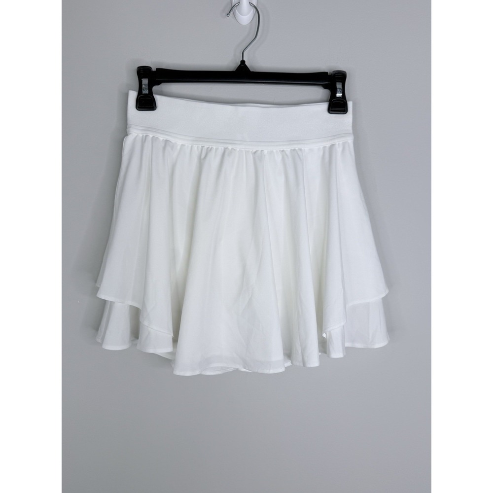 Lululemon Women's Court Rival High Rise Tennis Skirt White Size 4‎ - EXCELLENT